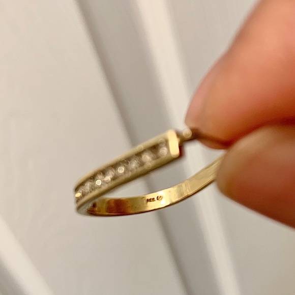 Genuine 14k Gold Earrings with Diamonds. - Picture 5 of 5